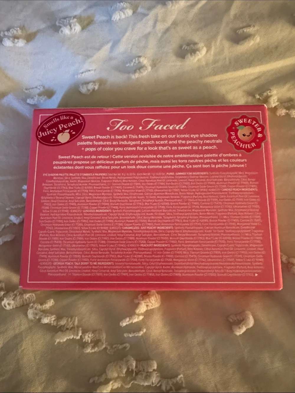 Too Faced Sweet Peach Eyeshadow Palette - Pink- BNIB!!